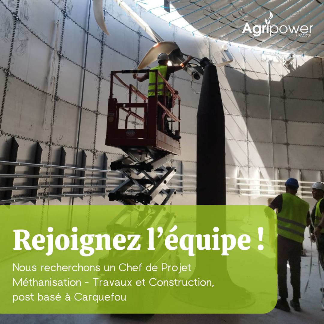 Offre d'emploi chef de projet méthanisation